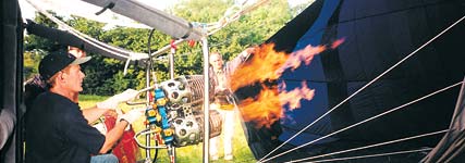 Filling a Hot Air Balloon