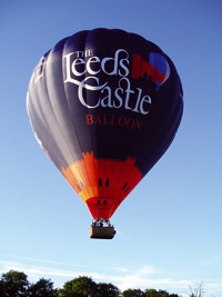 The Leeds Castle Balloon over Leeds Castle