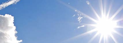 Sun, Clouds and Lens Flare